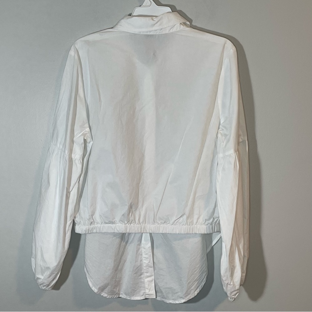 Sanctuary White Button Down Tie Front Blouse L - image 4
